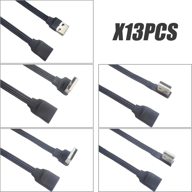 USB 2.0 Male to Female Short Cable 90Degree Angled for Efficient Charging and Data Transmission in Tight Space Printer USB Extension - Image 3