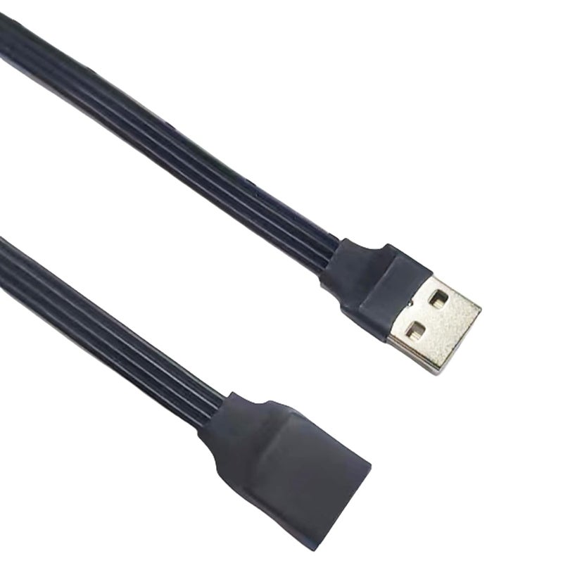 USB 2.0 Male to Female Short Cable 90Degree Angled for Efficient Charging and Data Transmission in Tight Space Printer USB Extension - Image 1