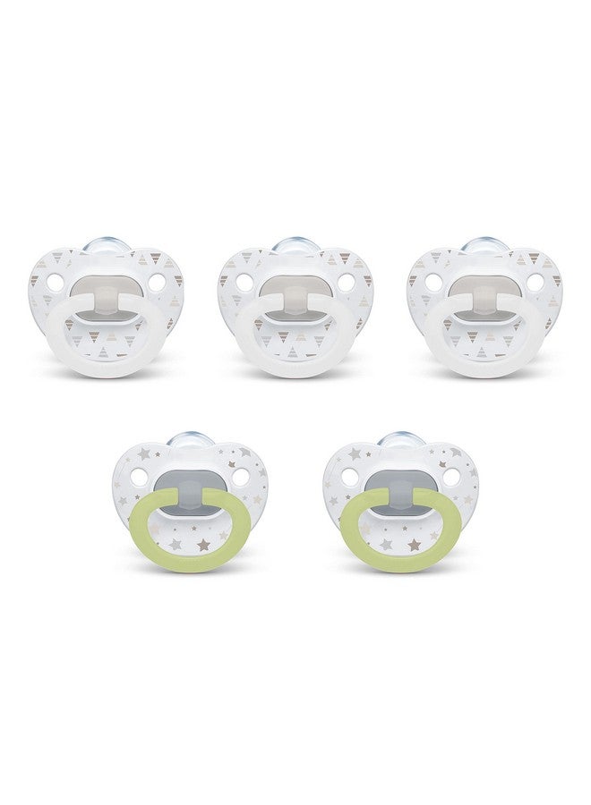 NUK Comfy Orthodontic Pacifiers, Timeless Collection, 0-6 Months, 5 Count - Image 1