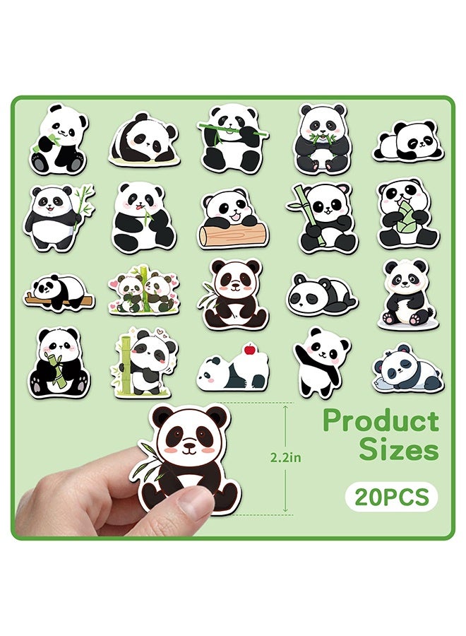 20 Pcs Multipurpose Cute Panda Decorative Fridge Magnets, Eco-Friendly ABS Strong Neodymium Magnet Ornaments, Magnet Accessories for Kids and Adults, Fit for Fridge, Computer, Luggage and Skateboard, Panda - Image 4