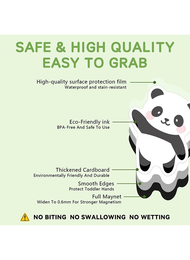 20 Pcs Multipurpose Cute Panda Decorative Fridge Magnets, Eco-Friendly ABS Strong Neodymium Magnet Ornaments, Magnet Accessories for Kids and Adults, Fit for Fridge, Computer, Luggage and Skateboard, Panda - Image 5