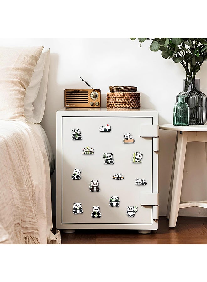 20 Pcs Multipurpose Cute Panda Decorative Fridge Magnets, Eco-Friendly ABS Strong Neodymium Magnet Ornaments, Magnet Accessories for Kids and Adults, Fit for Fridge, Computer, Luggage and Skateboard, Panda - Image 2