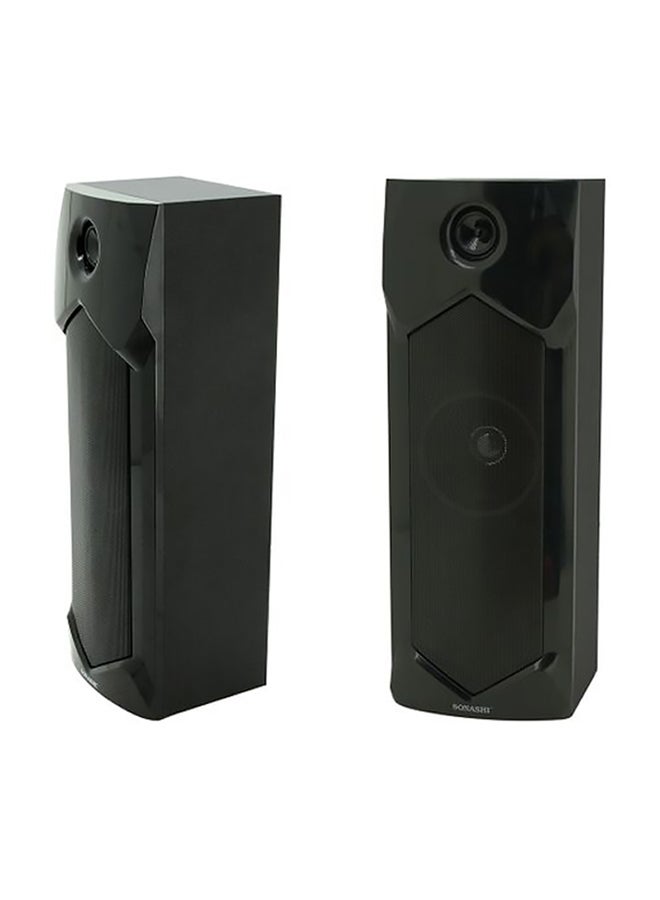 SONASHI 2.1 Multimedia Speaker Home Theatre System With Hi-Fi Surround Sound Fm Radio, Bluetooth, Usb, Sd Card Reader, Led Display Functions Powerful Sub-Woofer With Full Remote Control Led Flash Light SHS-2107USRB Black - Image 4