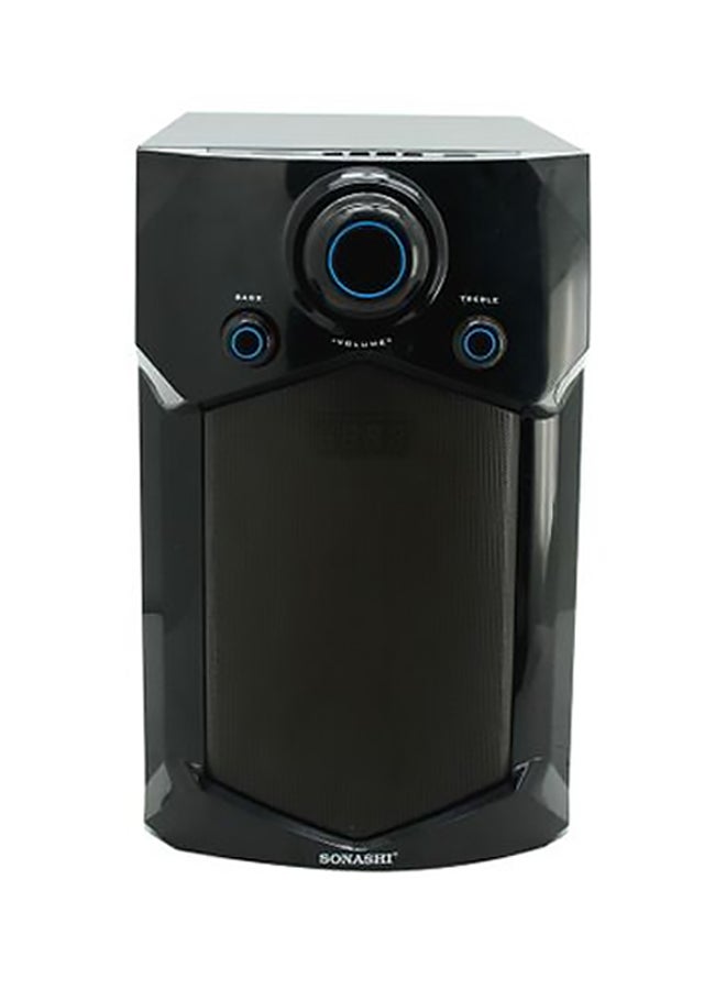 SONASHI 2.1 Multimedia Speaker Home Theatre System With Hi-Fi Surround Sound Fm Radio, Bluetooth, Usb, Sd Card Reader, Led Display Functions Powerful Sub-Woofer With Full Remote Control Led Flash Light SHS-2107USRB Black - Image 3