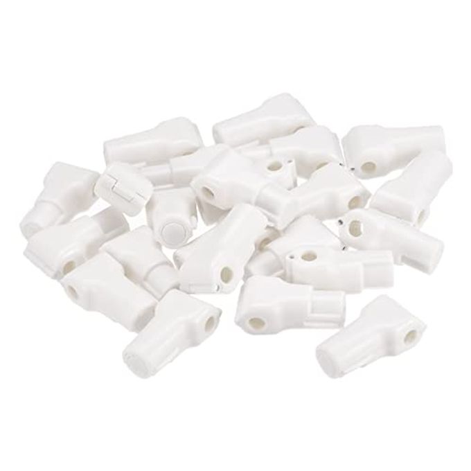 MECCANIXITY Retail Store Supermarket Mobile Phone Anti-Theft Hook Lock, 6mm Special Magnetic Display Shelf Lock,Peg Hook,White Pack of 50