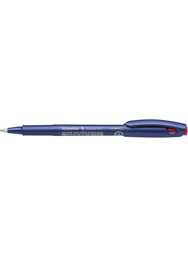 Schneider Topball 847 Rollerball Pen Red Pack Of 10 - Image 5