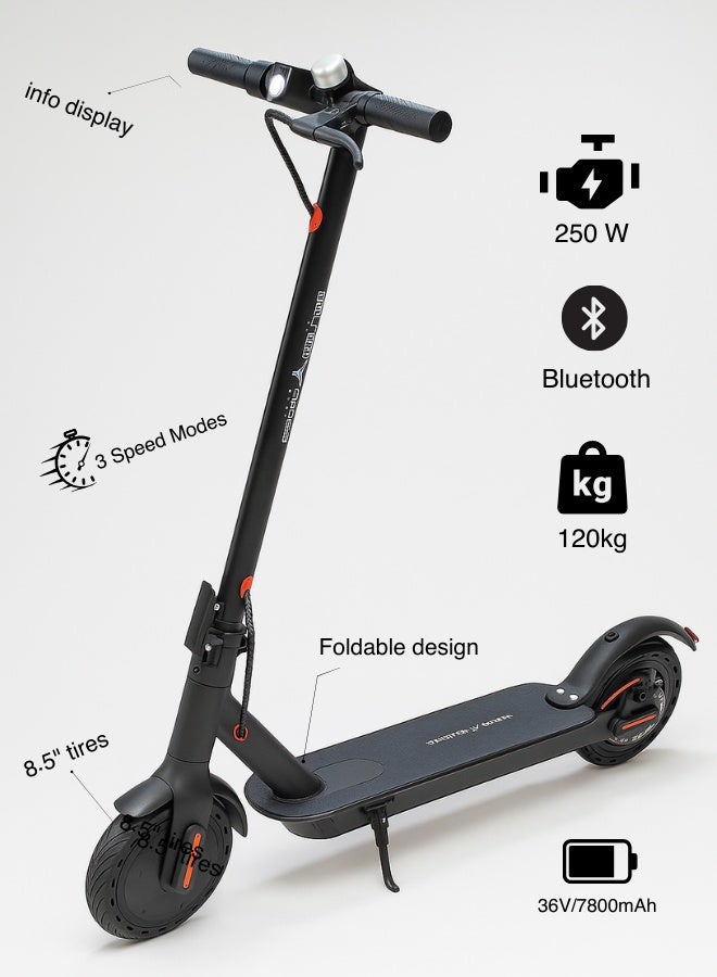 NIYAZI Electric Scooter | Economical Electric Scooter | electric scooter | Electric Scooter for Adults | Foldable Electric Scooter | 36V Voltage | 250W Motor | Front Lights | Bluetooth Control | 3 Riding Modes | Weight Capacity 120 KG - Image 2