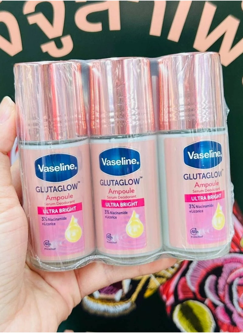 Vaseline Glutaglow Ultra Bright Ampoule Serum Deodorant 45 ML 3 Pcs  - Image 2