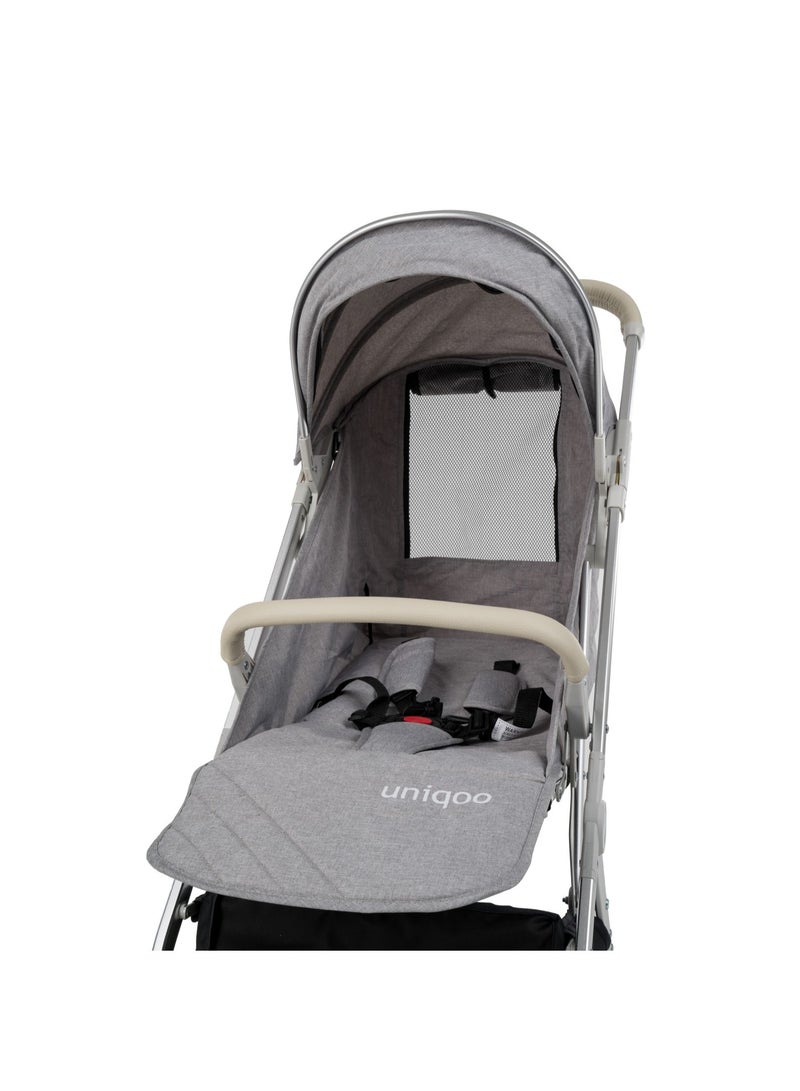 Uniqoo 4 Grey - Urban Stroller With Protective Shield - Image 3