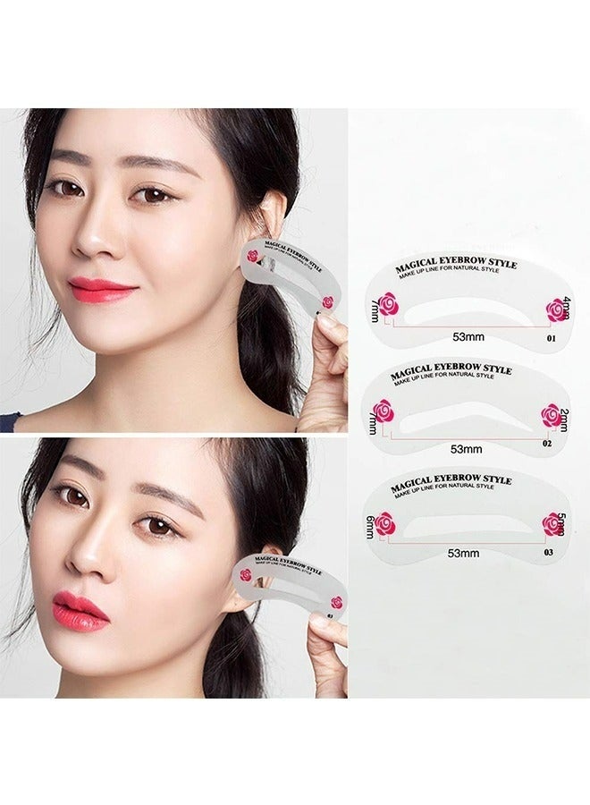 48pcs Eyebrow Shaping Stencils Reusable Washable Eyebrow Template Kit Professional Precision Eyebrow Grooming Tools for DIY Home Salon Makeup Beginners Experts - Image 4