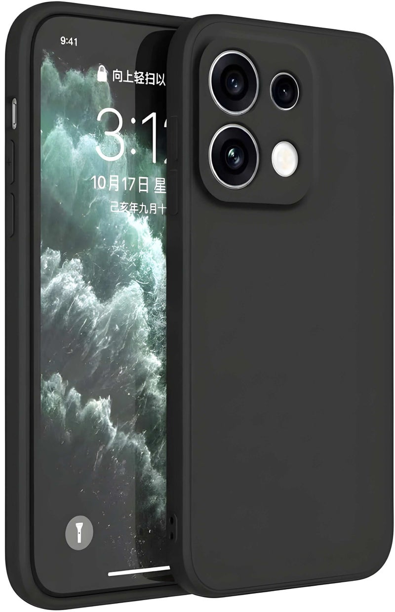 بورتوني جراب Oppo Reno 16 من السيليكون السائل - غطاء فائق النحافة ومقاوم للصدمات مزود ببطانة من الألياف الدقيقة (مايكروفايبر) - جراب حماية مرن وناعم الملمس لهاتف Oppo Reno 16 5G - Image 1