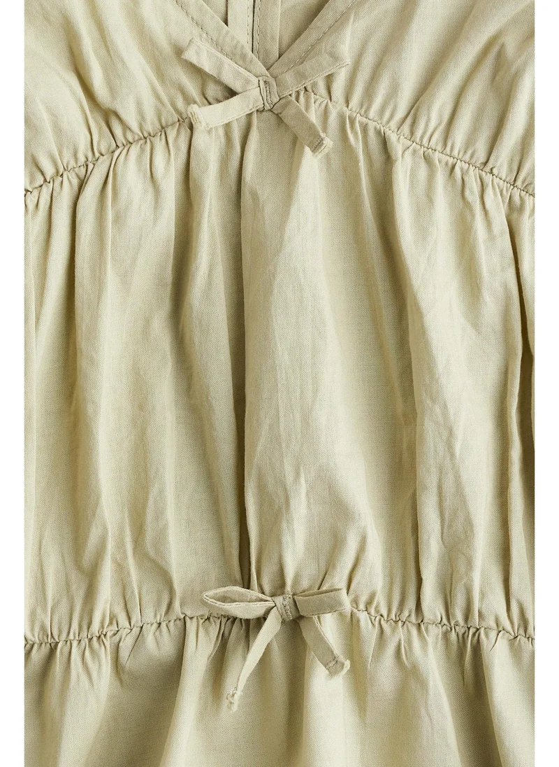 اتش اند ام Peplum cotton blouse