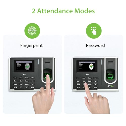 ZKTeco LX15 Biometric Fingerprint Attendance Device | 2.8" TFT Display | USB Data Download & No Monthly Fees | Ideal for Small Offices and Retail Environments - Image 2