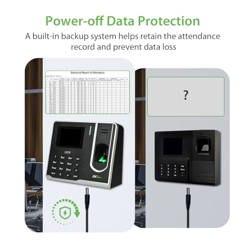 ZKTeco LX15 Biometric Fingerprint Attendance Device | 2.8" TFT Display | USB Data Download & No Monthly Fees | Ideal for Small Offices and Retail Environments - Image 5