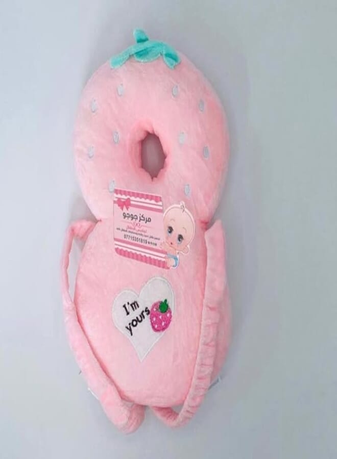 Plzen Pink Soft and Colorful Safety Pillow Multifunctional Neck Protection for Newborn and Infant 2 Pack Width