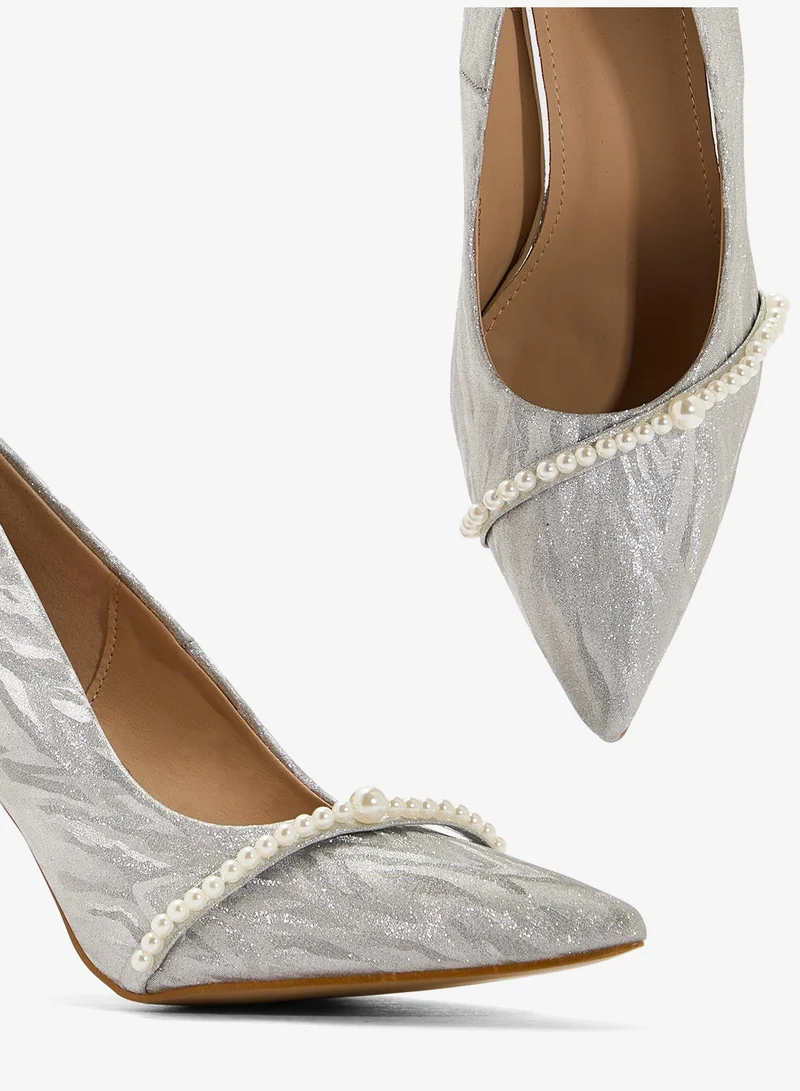 ELLA Glitter Heeled Pump