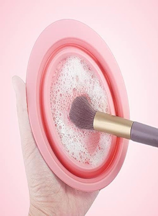 ODMART Makeup Brush Cleaning bowl, Silicone Makeup Brush Cleaning Mat, Cosmetic Cleaner, Foldable Cleaning Pad, Suitable for Makeup, Makeup Sponge, Powder Puff - Image 2
