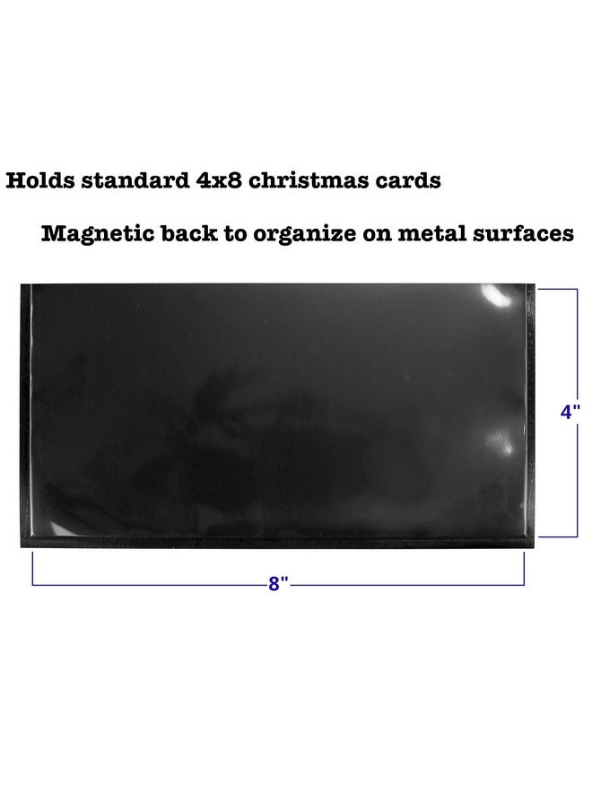 Iconikal Christmas Greetings Picture Magnetic Photo Sleeves, Black, 8 X 4-Inch, 8 Pack  - Image 2