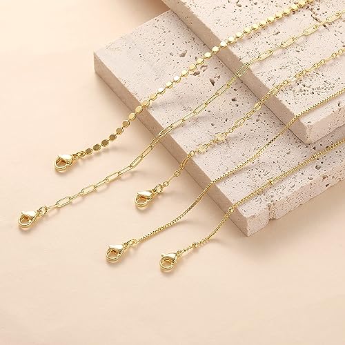 MBW 14K Gold Plated Bracelet for Women Trendy Bracelets Waterproof Bracelet Set Stack Simple Cute Jewelry Minimalist Simple Small Thin for Women Gifts - Image 5