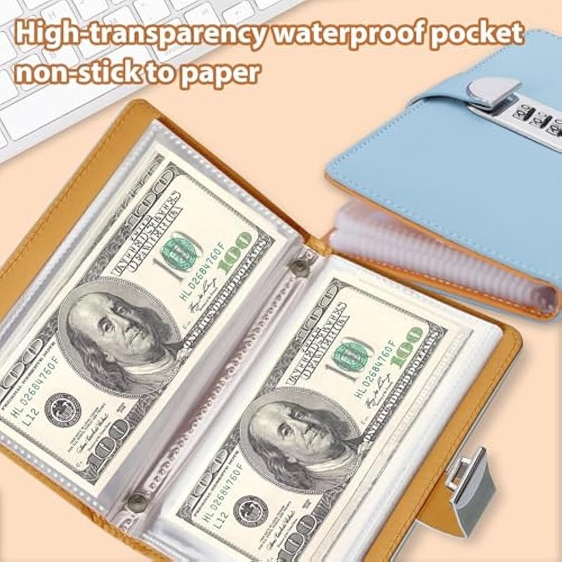 SUSOYAOCHEN 100 Envelope Challenge Binder with Lock, Savings Challenges Book with Envelopes,Envelopes Money Saving Challenge Savings Binder Successfully Reach Your Savings Goals (Black A) - Image 3