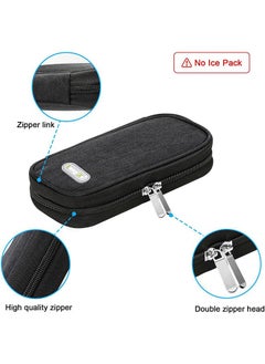 Leng Ke Portable Insulin Cooler Travel Case Diabetic Cooler Bag Insulin Cooling Bag Insulated Organizer for Insulin Pen and Insulin Medicine Diabetic Supplies (Black)  - Image 2