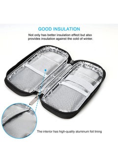 Leng Ke Portable Insulin Cooler Travel Case Diabetic Cooler Bag Insulin Cooling Bag Insulated Organizer for Insulin Pen and Insulin Medicine Diabetic Supplies (Black)  - Image 5