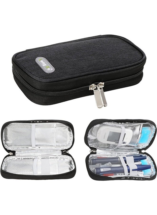 Portable Insulin Cooler Travel Case Diabetic Cooler Bag Insulin Cooling Bag Insulated Organizer for Insulin Pen and Insulin Medicine Diabetic Supplies (Black) - pzsku/ZE0BCB7A62BD49717BF29Z/45/_/1727680185/d5b9bd65-3b3e-4ef0-a8ac-3fc6f87bc328