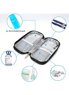 Leng Ke Portable Insulin Cooler Travel Case Diabetic Cooler Bag Insulin Cooling Bag Insulated Organizer for Insulin Pen and Insulin Medicine Diabetic Supplies (Black)  - Image 3