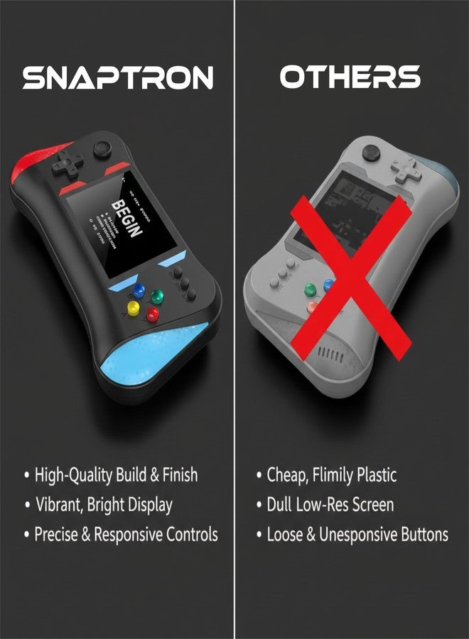 سنابترون جهاز ألعاب محمول سنابترون للأطفال والكبار | جهاز ألعاب كلاسيكي | 500 لعبة فيديو كلاسيكية مدمجة | جهاز ألعاب محمول | شاشة LCD قابلة للشحن 3.5 بوصة للأولاد من 7 إلى 14 سنة | صندوق ألعاب كلاسيكي - Image 4