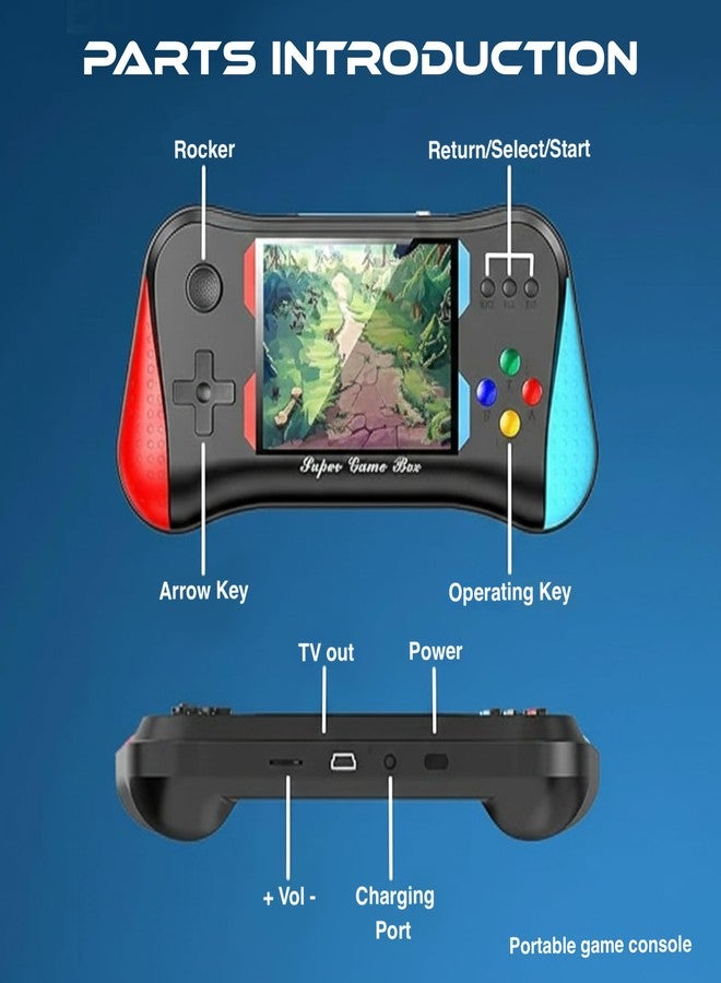 سنابترون جهاز ألعاب محمول سنابترون للأطفال والكبار | جهاز ألعاب كلاسيكي | 500 لعبة فيديو كلاسيكية مدمجة | جهاز ألعاب محمول | شاشة LCD قابلة للشحن 3.5 بوصة للأولاد من 7 إلى 14 سنة | صندوق ألعاب كلاسيكي - Image 2