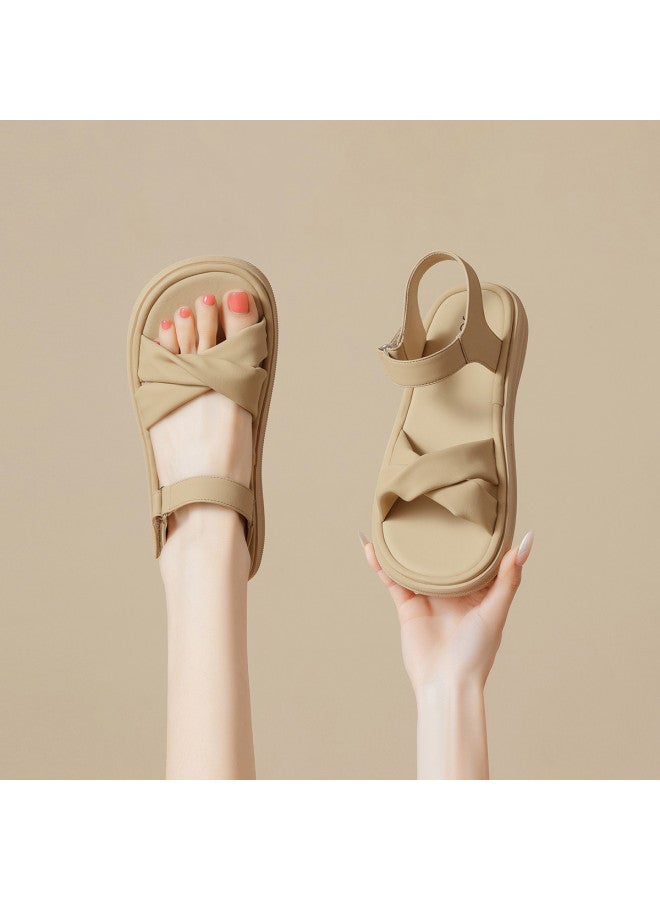 Josiny Ladies' Sandals Summer 2025 New Collection, Outdoor Wear High-end Flat Women's Shoes, Soft Sole Lightweight Beach Sandals - Image 2