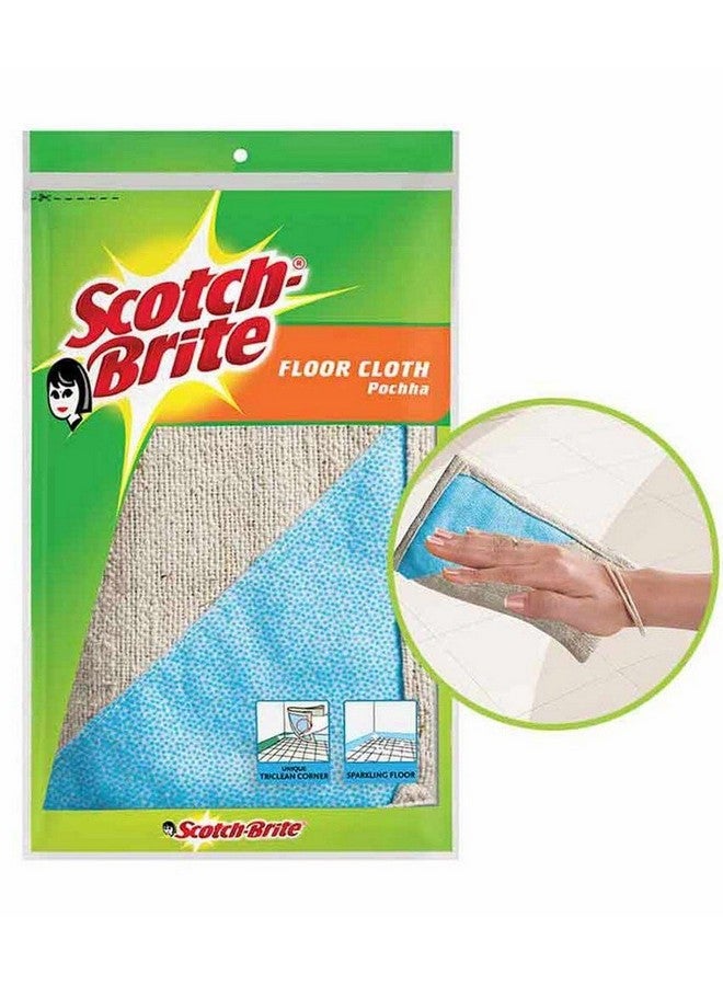 Scotch  Floor Cleaning Cloth (2 Units) & Silver Sparks Scrub Pad For Dishwashing (3 Units) - Image 2