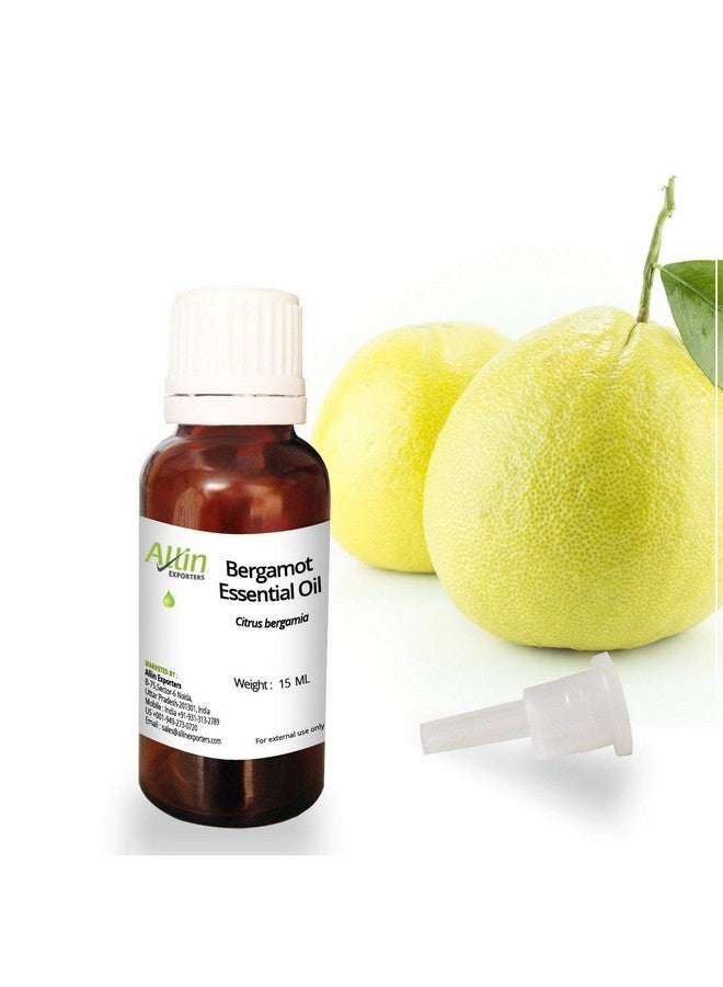 ألين إكسبورترز زيت البرغموت العطري غير المخفف والنقي بدرجة علاجية للعناية بالبشرة وتغذية الشعر والعلاج العطري وتحسين المزاج (15 مل) - Image 1