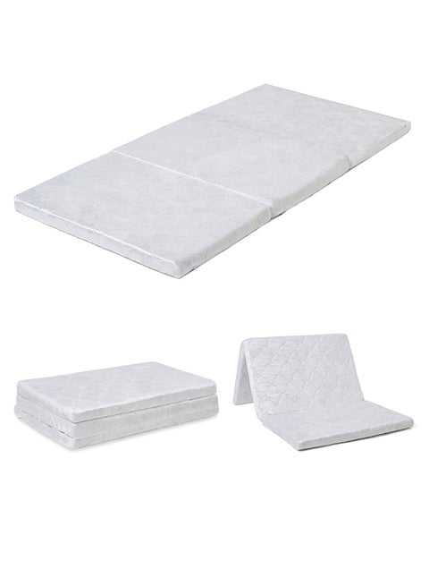 Tri-Fold Mattress - Folding Medicated Mattress - Rebonded Foam, 180 x 90 x 6 cm, Density 70-75kg/m3 very firm, Tricot Fabric 70 gsm, (180L x 90W x 6H cm)