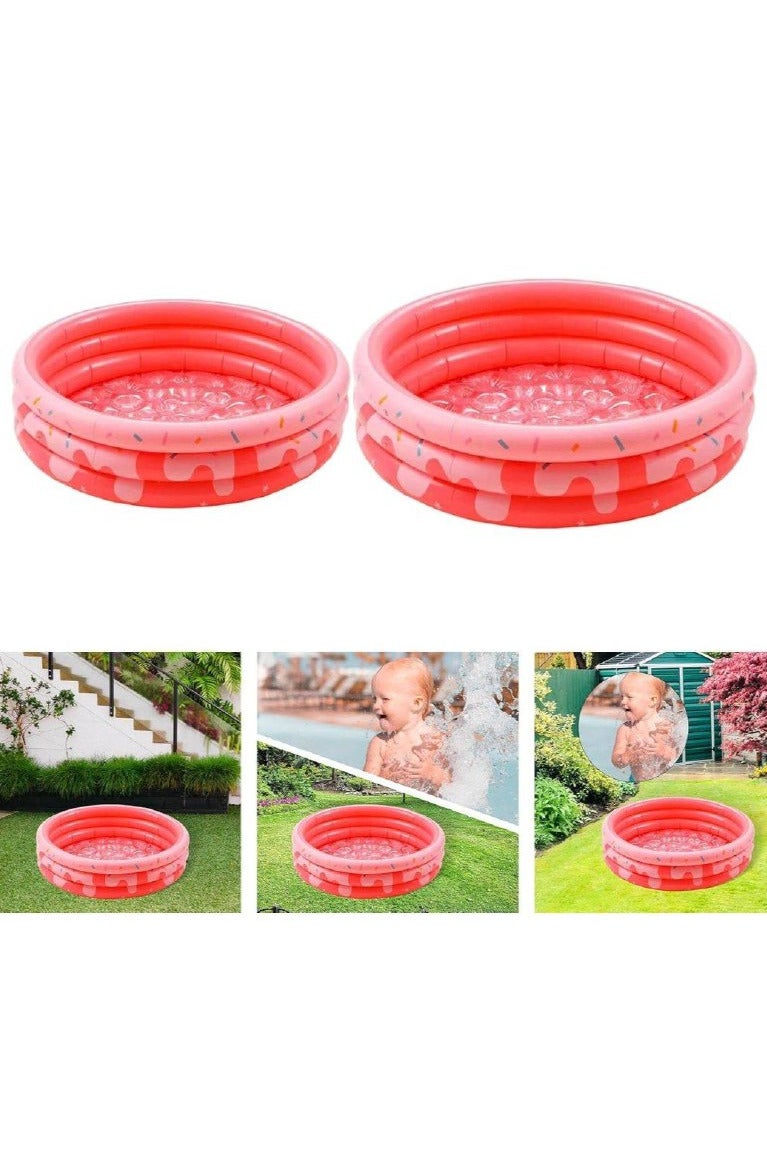 المسبح المنفخ للأطفال 🎀💦  * تصميم كيوت وجذاب بلون وردي مبهج   * آمن ومريح بفضل القاعدة المنفوخة   * مثالي للحديقة أو الشاطئ أو حتى داخل البيت صغير 90 سم   * مناسب للأطفال من عمر 3 سنوات وما فوق   * خيار ممتع ومفيد للتسلية في الصيف ☀️👶🏻 - Image 1