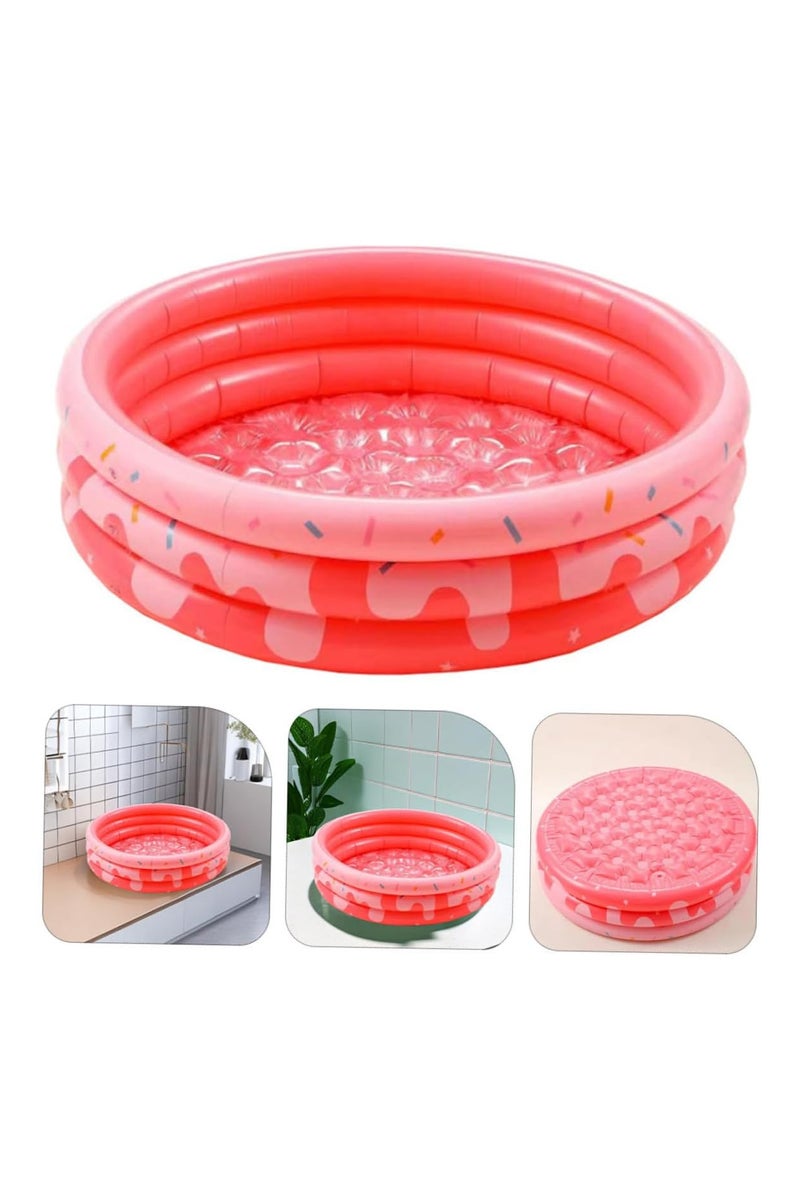 المسبح المنفخ للأطفال 🎀💦  * تصميم كيوت وجذاب بلون وردي مبهج   * آمن ومريح بفضل القاعدة المنفوخة   * مثالي للحديقة أو الشاطئ أو حتى داخل البيت صغير 90 سم   * مناسب للأطفال من عمر 3 سنوات وما فوق   * خيار ممتع ومفيد للتسلية في الصيف ☀️👶🏻 - Image 5