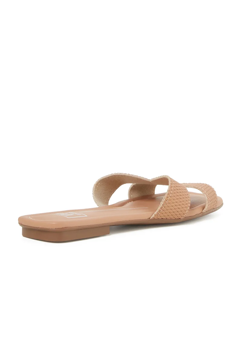 Moleca  MOLECA Ladies Flat Sandals in NUDE | Comfortable Everyday Footwear for Women | Best Price UAE