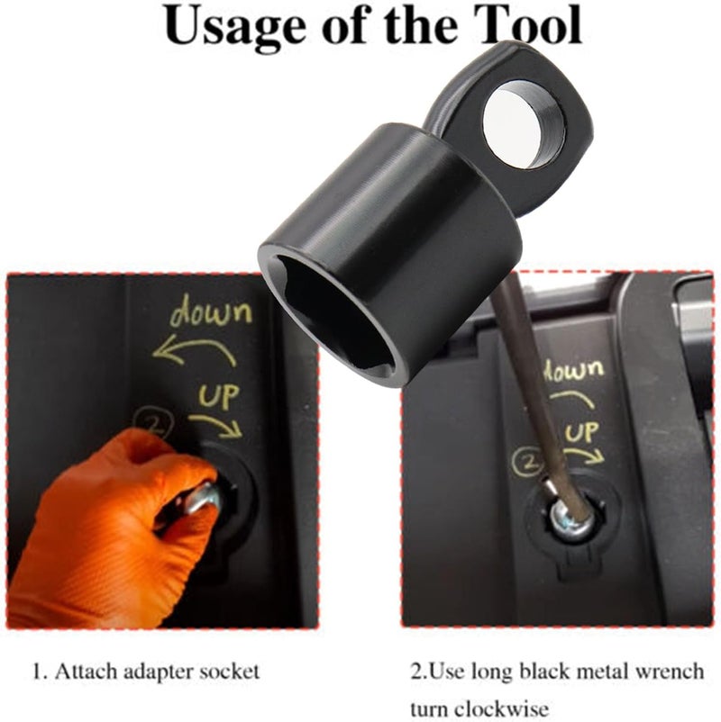 Txouoxt 5194228010 Handle, Spare Wheel Carrier bolt Spare Tire Socket Tool Compatible with Toyota 04-06 Lexus RX330, 07-09 RX350, 18-22 RX350L, 06-08 RX400h, 2004-2023 Highlander, 2004-2016 Sienna - Image 4
