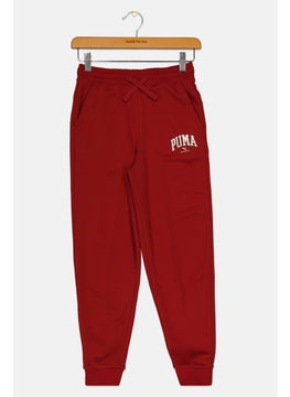 PUMA Kids Boy Brand logo Outdoor Sweatpants, Red  - Image 1