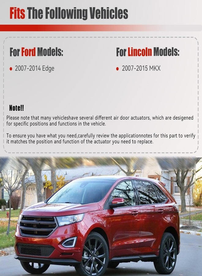 RLP مشغل باب مزج سخان نظام التدفئة والتهوية وتكييف الهواء من RLP متوافق مع سيارات فورد إيدج ولينكولن MKX موديلات 2007-2015، درجة حرارة الهواء الرئيسي الأيسر، بديل لـ 7T4Z19E616B 604-239 (مشغل درجة حرارة الهواء الرئيسي الأيسر) (RLP-604-239240). - Image 5