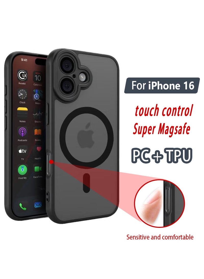 X-level - iPhone 16 Case,Magsafe Back Cover【N52 Stronger Magnets】【Shockproof Grade Protection】Anti-Fingerprints Anti-Scratch, Never Yellowing Slim Magnetic iPhone 16 Cover 6.1 inch Black - Image 1