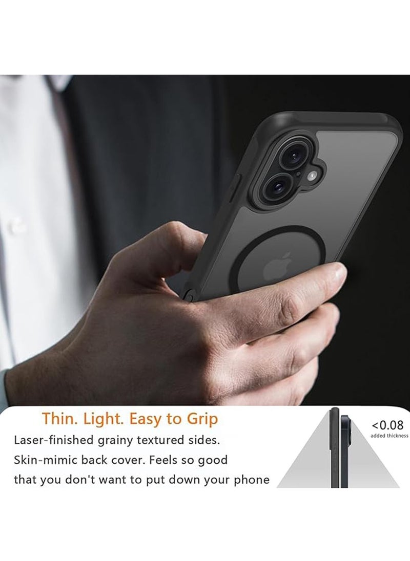 X-level - iPhone 16 Case,Magsafe Back Cover【N52 Stronger Magnets】【Shockproof Grade Protection】Anti-Fingerprints Anti-Scratch, Never Yellowing Slim Magnetic iPhone 16 Cover 6.1 inch Black - Image 1
