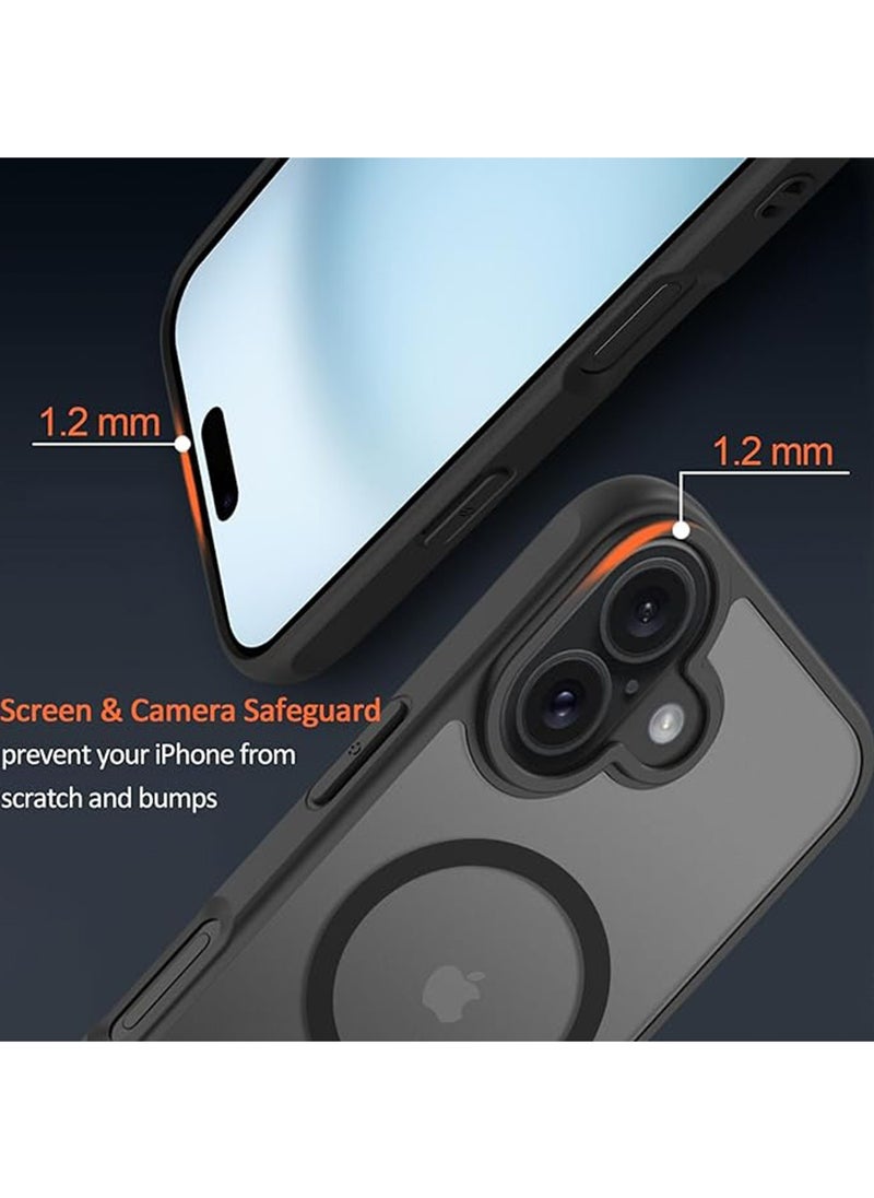 X-level - iPhone 16 Case,Magsafe Back Cover【N52 Stronger Magnets】【Shockproof Grade Protection】Anti-Fingerprints Anti-Scratch, Never Yellowing Slim Magnetic iPhone 16 Cover 6.1 inch Black - Image 1