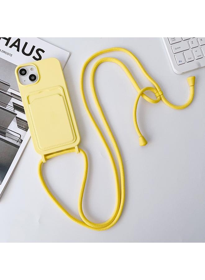 S-TOP Case For iPhone 14 Crossbody Lanyard Elastic Silicone Card Holder Phone Case - Image 1