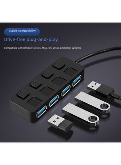 ماركة غير محددة 4 منافذ USB 3.0 محور مستقل، موزع USB توزيع واحد إلى أربعة، موسع من النوع C، نقل بيانات عالي السرعة - عدد الواجهات: منفذ من النوع c-4 3.0  - Image 3