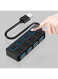 ماركة غير محددة 4 منافذ USB 3.0 محور مستقل، موزع USB توزيع واحد إلى أربعة، موسع من النوع C، نقل بيانات عالي السرعة - عدد الواجهات: منفذ من النوع c-4 3.0  - Image 4