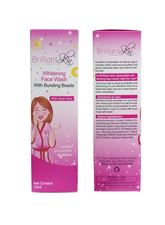 Brilliant Skin غسول وجه بياض البشرة الأساسي مع كرات متفجرة 70 مل