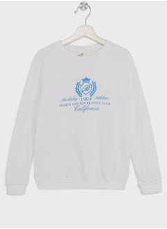 Girls Text Printed Sweatshirt