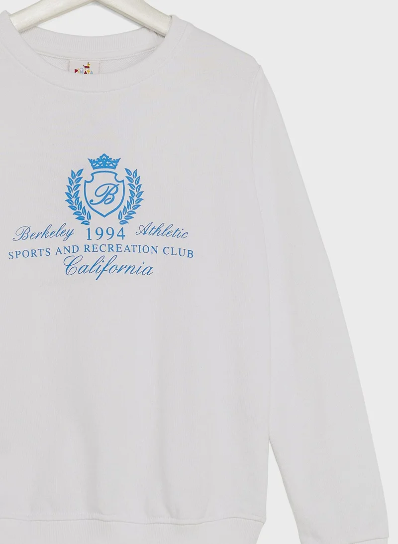 Pinata Girls Text Printed Sweatshirt