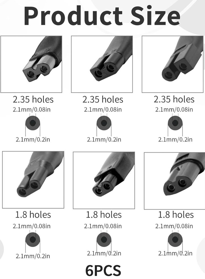 VIUAUAX Shaver Charger, 6 Pcs Universal Shaver Converter, 6 Unique Head Shape Power Cord Supply Adapter, DC Connector, Beard Trimmer Charger, Men's Razor Charger Cable Kit, Multi-Functional Charging Solution - Image 2